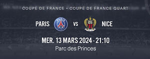 Places côte à côte PSG - Nice (Coupe de France)