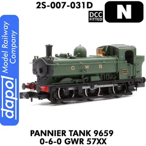 Pannier 9659 GWR Green Class 5700 1:148 N gauge locomotive Dapol 2S-007-031D - Picture 1 of 4