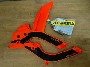   ACERBIS FRAME GUARDS FITS KTM  EXC 150 250 300 TPI  2020-2023 ORANGE/BLACK - Picture 1 of 1