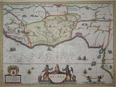 Guinea - Joan Blaeu - Detailreiche, seltene Karte von 1630 - Afrika, Africa - Bild 1 von 3