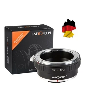 K&F Adaptateur Nikon F Objectif Sur M43 Mft Mount Appareil Photo Nikon M4 3 - Foto 1 di 7