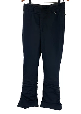 Pantalones de nieve negros Schoeller Skifans EE. UU. Nylon Lana tiro alto cremallera dobladillo para mujer 12 Foto 1 de 4