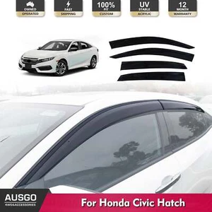 AUSGO Injection Weather Shields for Honda Civic 10th Gen Hatch 10th 2017-2021 - Picture 1 of 8