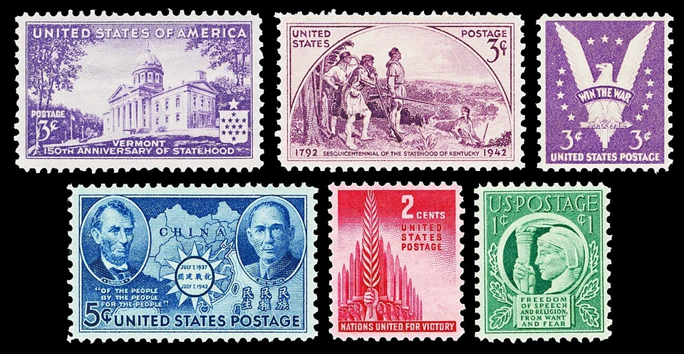 Scott 903-908 1941-1943 1c-5c Commems Mint XF NH EXTRA FINE GEMS at   ¼ of SMQ! - Image 1 of 1