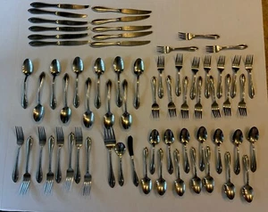 Pfaltzgraff American Bead Stainless Flatware 64 Pieces Knives Forks Spoons Etc! - Picture 1 of 8