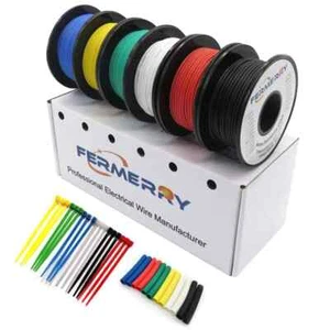 24 Gauge Stranded Wire Electrical Wire 24 AWG Silicone Cables Hook up Wire Kit - Picture 1 of 9