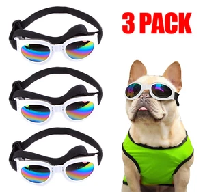 White Pet Protection Doggles Dog Sunglasses Pet Goggles UV Sun Glasses Eye Wear - Picture 1 of 8