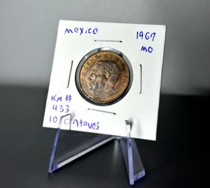 1967 Mo Mexico 10 Centavos Coin KM# 433 - Picture 1 of 2
