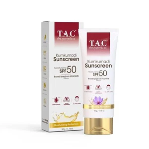 TAC Kumkumadi Crema Solare Pelle Spenta e Secca per Unisex Tutti i Tipi di Pelle 50gr - Foto 1 di 4