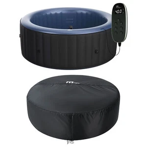 MSpa Bergen Round Inflatable Spa, 4 to 6 Person Hot Tub & Energy Efficient Cover - Picture 1 of 12