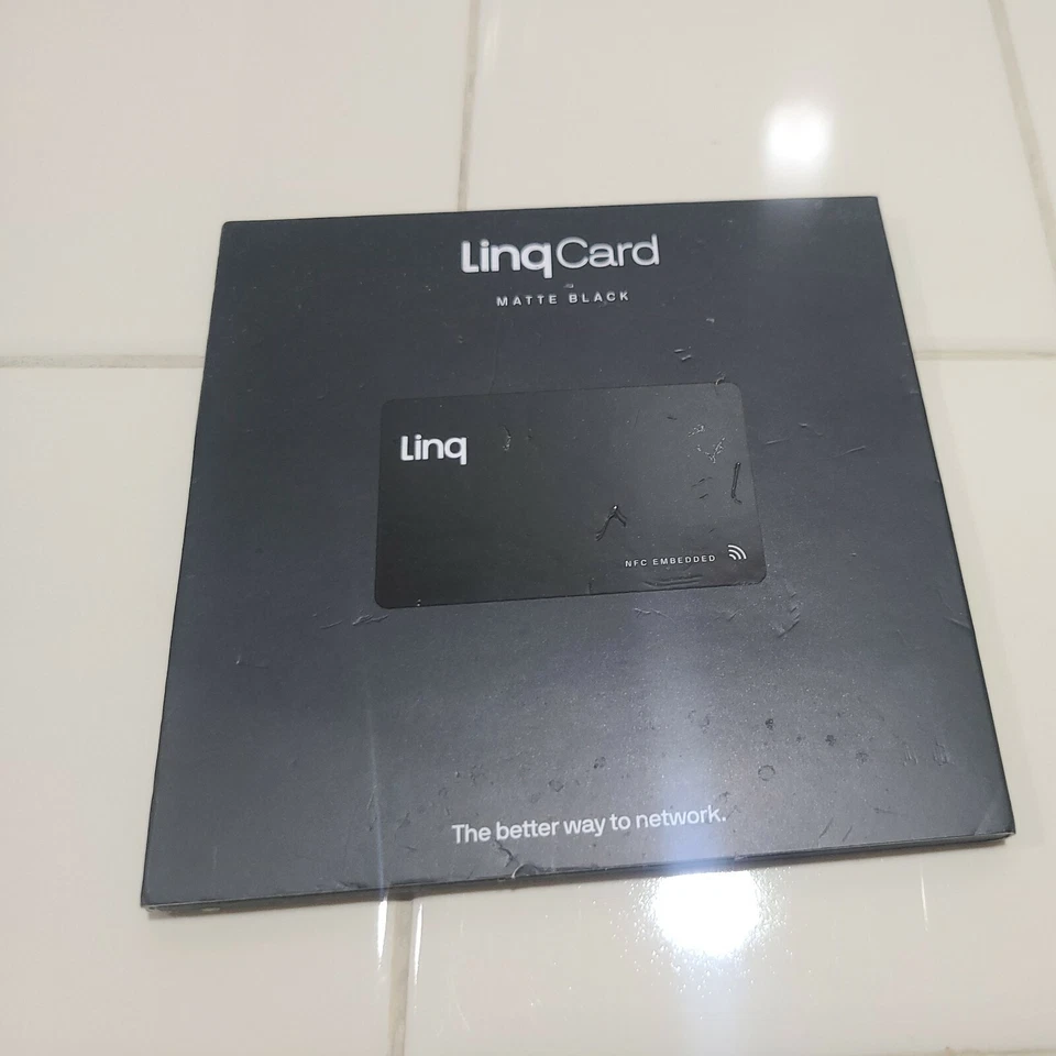 Linq Digital Business Card - Smart NFC Contact and Networking Card (Matte Black)
