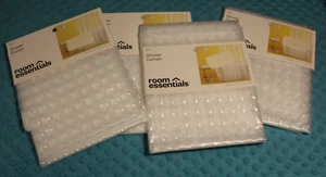 Lot Of 4 Room Essentials PEVA Shower Curtains Clear Cubic 70" x 72" - Picture 1 of 8