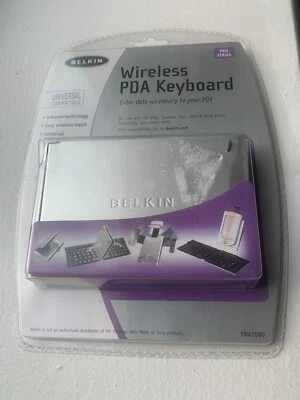 BELKIN WIRELESS F8U1500 PDA KEYBOARD  UNIVERSAL COMPATIBLE NEW & SEALED - Image 1 of 4