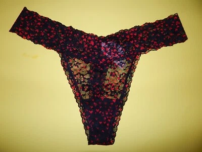 Victoria s Secret XS Tanga V-String Thong Höschen Unterhose  Panty  Herzen - Bild 1 von 4