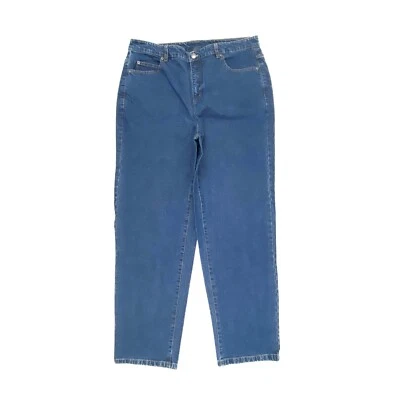 Jeans de mezclilla azul lavado oscuro Appleeeds de pierna recta para mujer talla 16W Foto 1 de 3