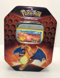 Pokemon TCG Sun & Moon Hidden Fates Collector’s Tin Charizard (OPEN TIN) w cards - Picture 1 of 3