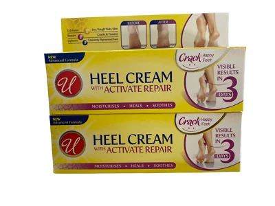 U Heel Cream With Activate Repair Moisturiser, Heals, Soothes Pack of 2 - Image 1 of 4