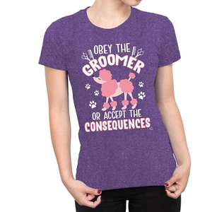 1Tee Damen Obey The Dog Groomer T-Shirt - Bild 1 von 15