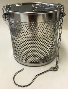 5" Stainless Steel Large Tea Herbal Spice Seasoning Basket Infuser Strainer - Picture 1 of 2