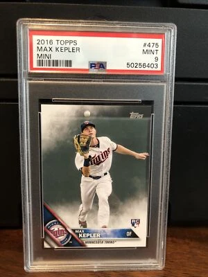 2016 Topps MINI Max Kepler Rookie Baseball Card #475 PSA 9 Mint - Image 1 of 3