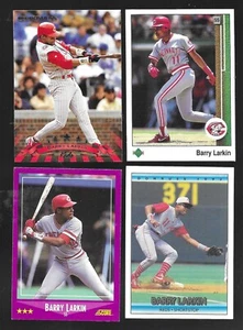 Lote de 4 tarjetas de béisbol Barry Larkin Reds HOF - Imagen 1 de 1