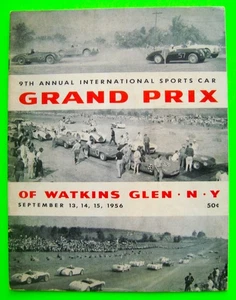 1956 WATKINS GLEN U.S. GRAND PRIX F-1 PROGRAM Early Corvette Ad MGA Triumph XLNT - Bild 1 von 12