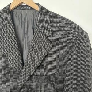 Blazer Abrigo Deportivo Pal Zileri Negro 100% Lana Academia Vintage Preppy 56L Talla EE. UU. - Imagen 1 de 11