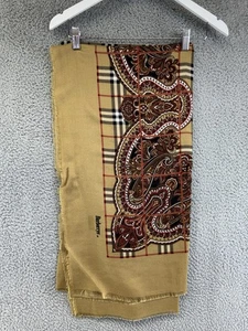 Burberrys Brown Plaid Scarf Women's POG - Picture 1 of 5