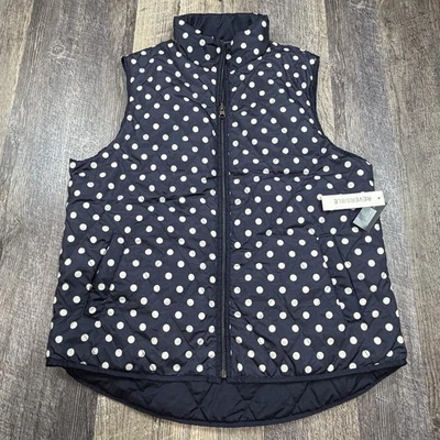 Chaleco acolchado reversible The Limited para mujer azul marino a lunares talla L acolchado Foto 1 de 4