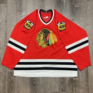 Chicago Blackhawks Vintage CCM Hockey Jersey Mens XL Casual NHL Pullover 1990s - Afbeelding 1 van 8