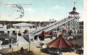 Cartolina CO Denver White City Parco divertimenti "Gli scivoli" Colorado c1907 - Foto 1 di 2