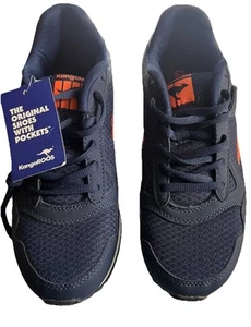 KangaROOS Pocketpass Jogger Shoes Navy Black Orange Logo Womens 8.5 lightweight - Picture 1 of 10