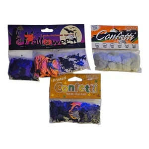 5 Packungen Halloween Konfetti Totenköpfe Fledermäuse Boo Geister Jack O Laterne Kürbisse  - Bild 1 von 5