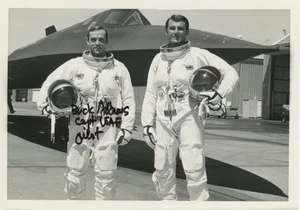 Buck Adams – SR-71 Pilot – Autographed 7x5 Photo with William Machorek – USAF - Picture 1 of 1