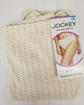 NUEVO CON ETIQUETAS Talla 5 Jockey Mujer Hi Cut Bragas Algodón Elástico Envío Gratis Foto 1 de 4
