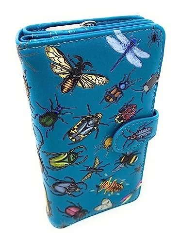 Shag Wear Sloth Wallet For Women - Vegan Faux Leather, 4.5" Small Wallet With Card Slots & Coin Pocket, Black