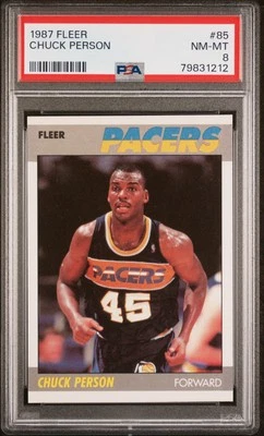 PSA  NM-MT 8 1987 FLEER CHUCK PERSON 85 79831212  - Image 1 of 2