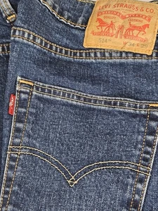 Levi's 514 Straight Leg Herren Jeans 34 x 29 Blau Denim Red Tab - Bild 1 von 12