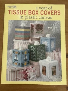 Year of Tissue Box Covers Plastic Canvas Patterns Leisure Arts Craft Book - Picture 1 of 2