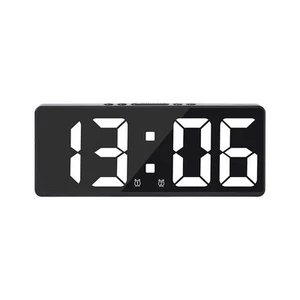 Small Digital Clock LED Display Desk Table Temperature Time Alarm Home Decor - Picture 1 of 11