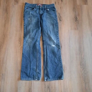 Levi Youth Size 18 Jeans 527 Boot Cut Distressed 29×29 Cowboy Western - Picture 1 of 5