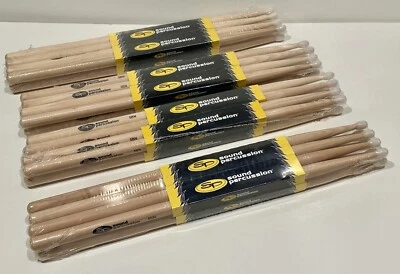 Baquetas de nogal americano Sound Percussion Labs 16 pares madera 5BN nuevas sin usar Foto 1 de 2