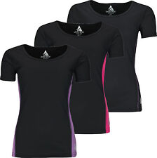 New Ladies Breathable T Shirt Wicking Womens Cool Dry Running Gym Top Sports Tee