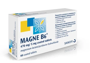 Sanofi MAGNE B6 470mg 60 Tabs Magnesio+Vitamina B6, Estrés, Calambres Musculares,Fatiga - Imagen 1 de 1