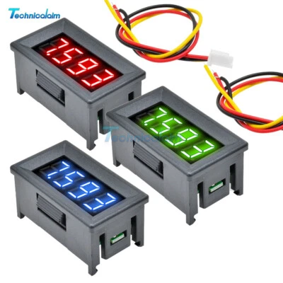 0.36" Digital 3-Wires LED Panel Display 4-Bit DC 0V-100V Voltmeter Meter Tester