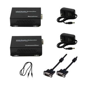 VGA Video Extender Transmit Video over Cat5E Cat6 Ethernet Cable 1000Ft USED - Picture 1 of 5