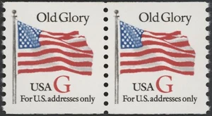 Scott #2891 1994 rojo "G" Old Glory par de bobinas MNH - Imagen 1 de 1