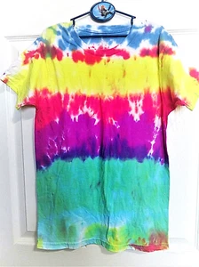 Tie Dyed T-Shirt Unisex Youth Med 10-12 Fruit Of The Loom Cotton New WO Tags - Picture 1 of 4