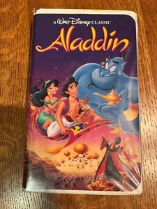Rare Aladdin (VHS 1662) Walt Disney Classic Black Diamond VHS Tape - Picture 1 of 6