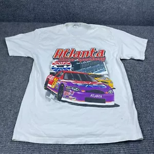 Vintage Chase Authentics NASCAR All Over Print T-Shirt Sz Large Atlanta - Picture 1 of 8